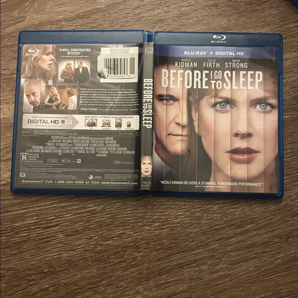 Before I Go to Sleep Blu-ray Nicole Kidman & Colin Firth & Mark Strong